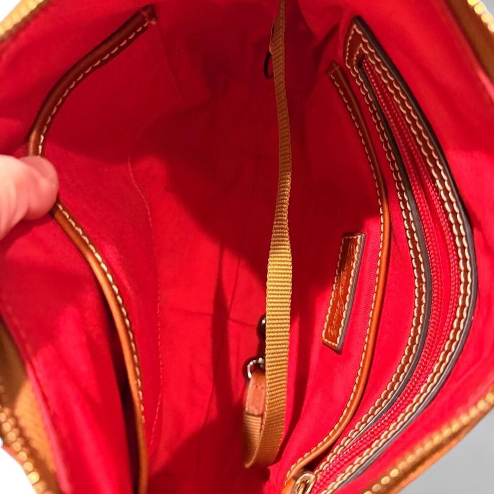 Dooney & Bourke Small Kiley Hobo Cognac Pebbled Leather Shoulder Bag - Picture 6 of 8